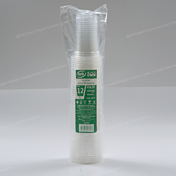 ถ้วยน้ำ PP 12 Oz. (Dia 85 mm.) | เกล็ดแก้ว